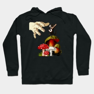 Cat playing music on mushrooms hippie 80s vintage retro Hoodie